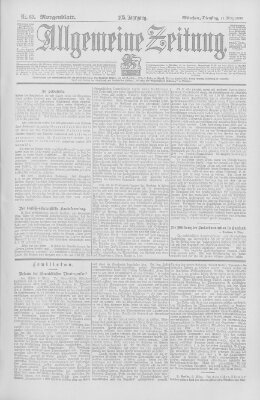 Allgemeine Zeitung Dienstag 11. März 1902