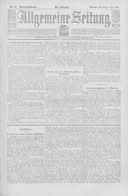 Allgemeine Zeitung Dienstag 8. April 1902