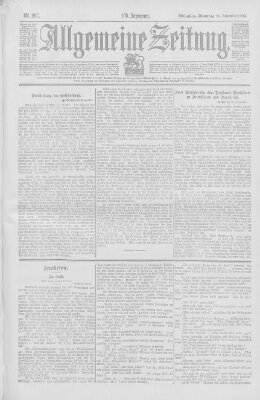 Allgemeine Zeitung Sonntag 28. September 1902