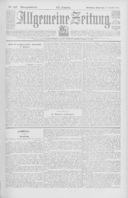 Allgemeine Zeitung Samstag 13. Dezember 1902