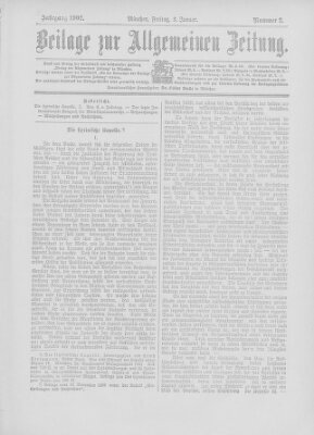 Allgemeine Zeitung Freitag 3. Januar 1902