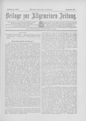 Allgemeine Zeitung Donnerstag 6. Februar 1902