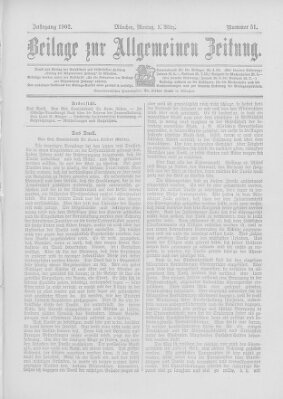 Allgemeine Zeitung Montag 3. März 1902