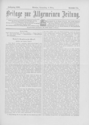 Allgemeine Zeitung Donnerstag 6. März 1902