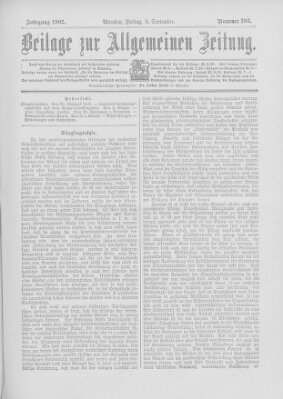 Allgemeine Zeitung Freitag 5. September 1902