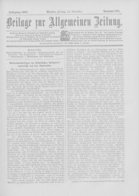 Allgemeine Zeitung Freitag 14. November 1902