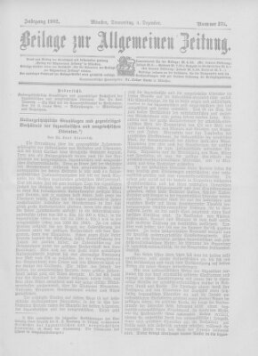 Allgemeine Zeitung Donnerstag 4. Dezember 1902