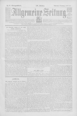 Allgemeine Zeitung Dienstag 7. April 1903
