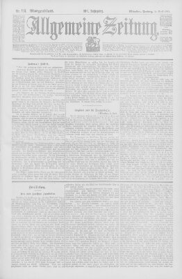 Allgemeine Zeitung Freitag 24. April 1903