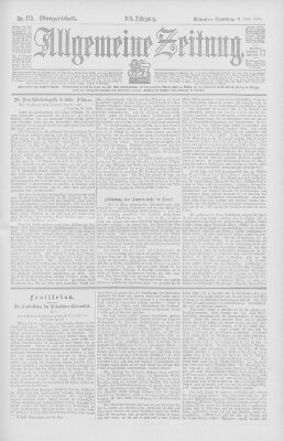 Allgemeine Zeitung Samstag 27. Juni 1903