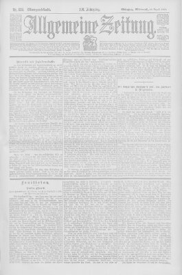 Allgemeine Zeitung Mittwoch 19. August 1903