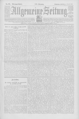 Allgemeine Zeitung Freitag 21. August 1903