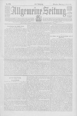 Allgemeine Zeitung Sonntag 23. August 1903
