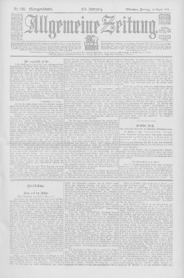 Allgemeine Zeitung Freitag 28. August 1903