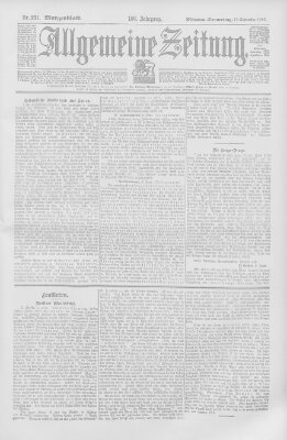 Allgemeine Zeitung Donnerstag 10. September 1903