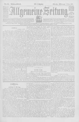 Allgemeine Zeitung Mittwoch 7. Oktober 1903