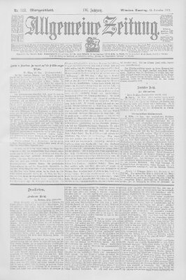 Allgemeine Zeitung Samstag 21. November 1903