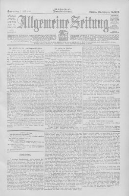 Allgemeine Zeitung Samstag 2. Juli 1904