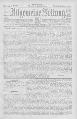 Allgemeine Zeitung Sonntag 31. Juli 1904