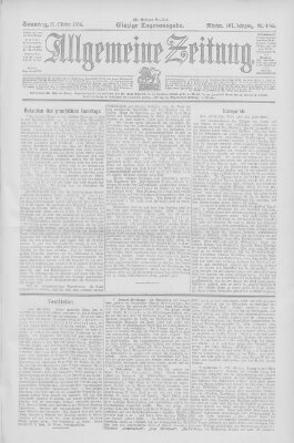 Allgemeine Zeitung Sonntag 23. Oktober 1904