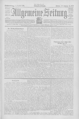 Allgemeine Zeitung Donnerstag 15. Dezember 1904