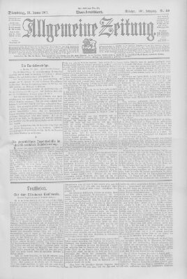 Allgemeine Zeitung Dienstag 31. Januar 1905