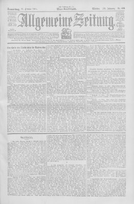Allgemeine Zeitung Samstag 11. Februar 1905