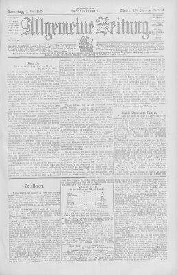 Allgemeine Zeitung Samstag 1. April 1905
