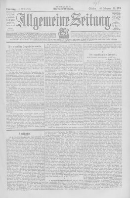 Allgemeine Zeitung Freitag 14. April 1905