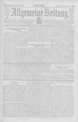 Allgemeine Zeitung Donnerstag 27. April 1905