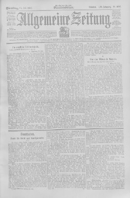 Allgemeine Zeitung Dienstag 25. Juli 1905