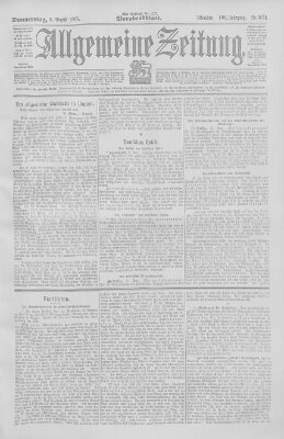 Allgemeine Zeitung Donnerstag 3. August 1905