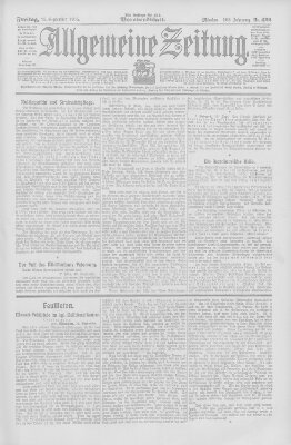 Allgemeine Zeitung Freitag 15. September 1905