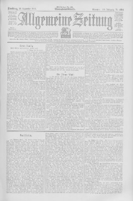 Allgemeine Zeitung Freitag 22. September 1905
