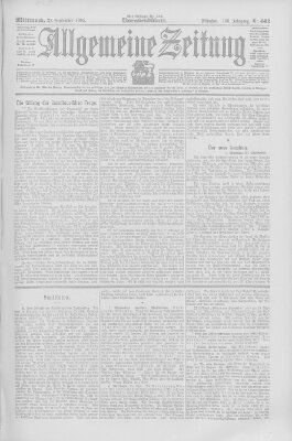 Allgemeine Zeitung Mittwoch 27. September 1905