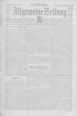Allgemeine Zeitung Sonntag 8. Oktober 1905