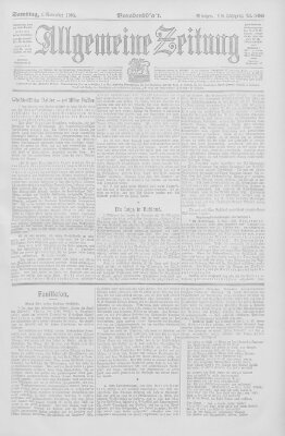 Allgemeine Zeitung Samstag 4. November 1905