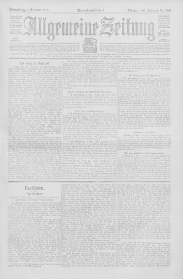 Allgemeine Zeitung Dienstag 7. November 1905