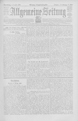 Allgemeine Zeitung Samstag 9. Dezember 1905