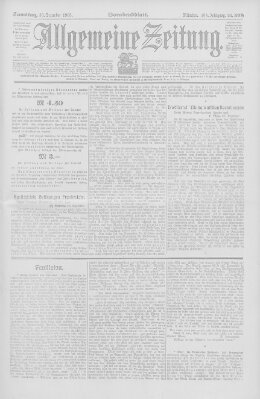 Allgemeine Zeitung Samstag 30. Dezember 1905
