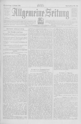 Allgemeine Zeitung Donnerstag 8. Februar 1906