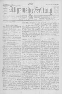 Allgemeine Zeitung Montag 2. April 1906