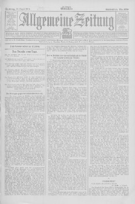 Allgemeine Zeitung Samstag 18. August 1906
