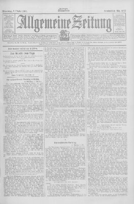 Allgemeine Zeitung Dienstag 9. Oktober 1906