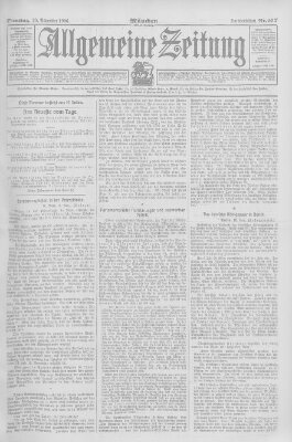 Allgemeine Zeitung Dienstag 20. November 1906