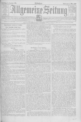 Allgemeine Zeitung Freitag 14. Dezember 1906