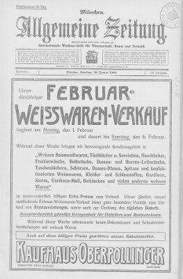 Allgemeine Zeitung Samstag 30. Januar 1909