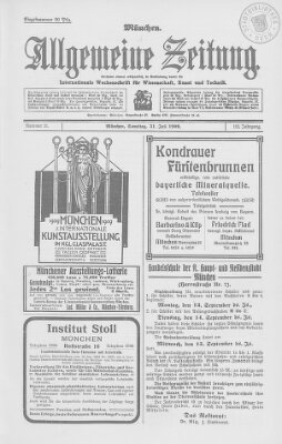 Allgemeine Zeitung Samstag 31. Juli 1909