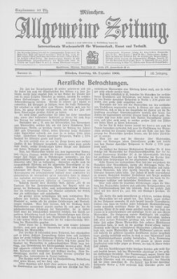 Allgemeine Zeitung Samstag 25. Dezember 1909
