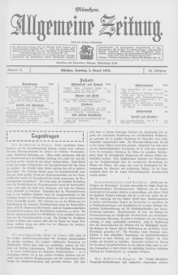 Allgemeine Zeitung Samstag 3. August 1912